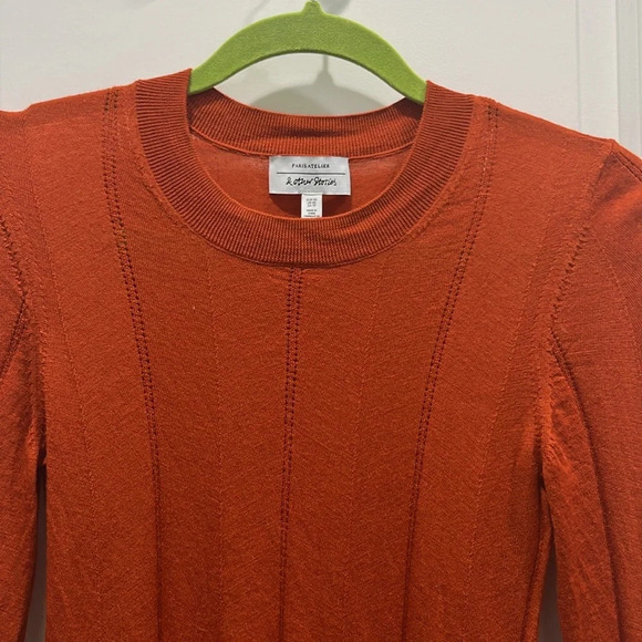 & Other Stories Wool Long Sleeve Jumper Terracotta Sz XS - Picture 2 of 6